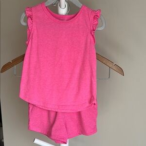 George Pink Ruffle Sleeve Top and Shorts Set 3T
